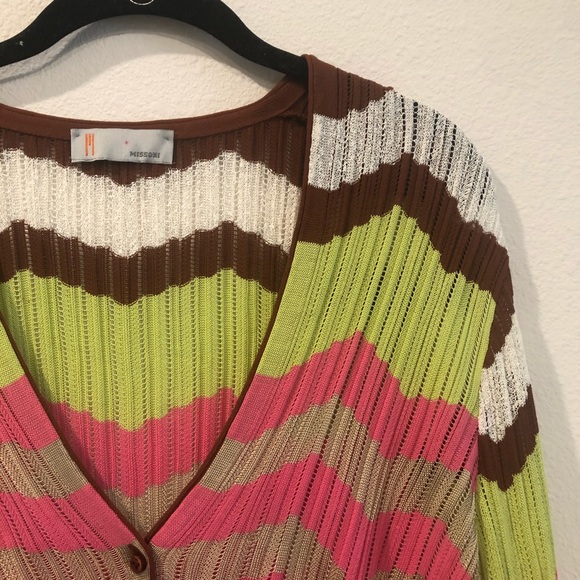 Missoni Sweater Cardigan Chevron Print 40 - Picture 2 of 3
